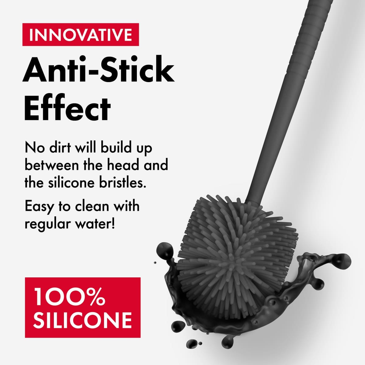 Silicone Toilet Brush Grey