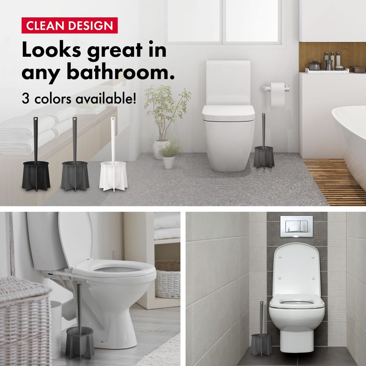 Silicone Toilet Brush Grey