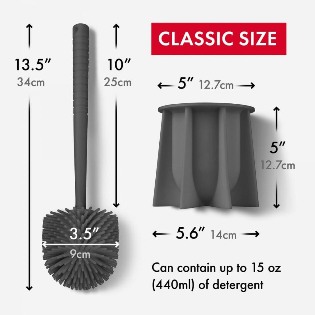 Silicone Toilet Brush Grey