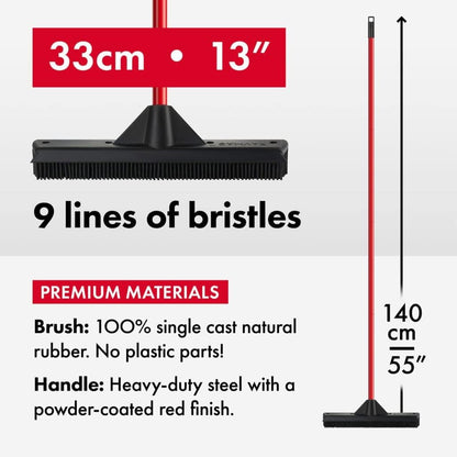 2 in 1 Rubber Broom & Squeegee