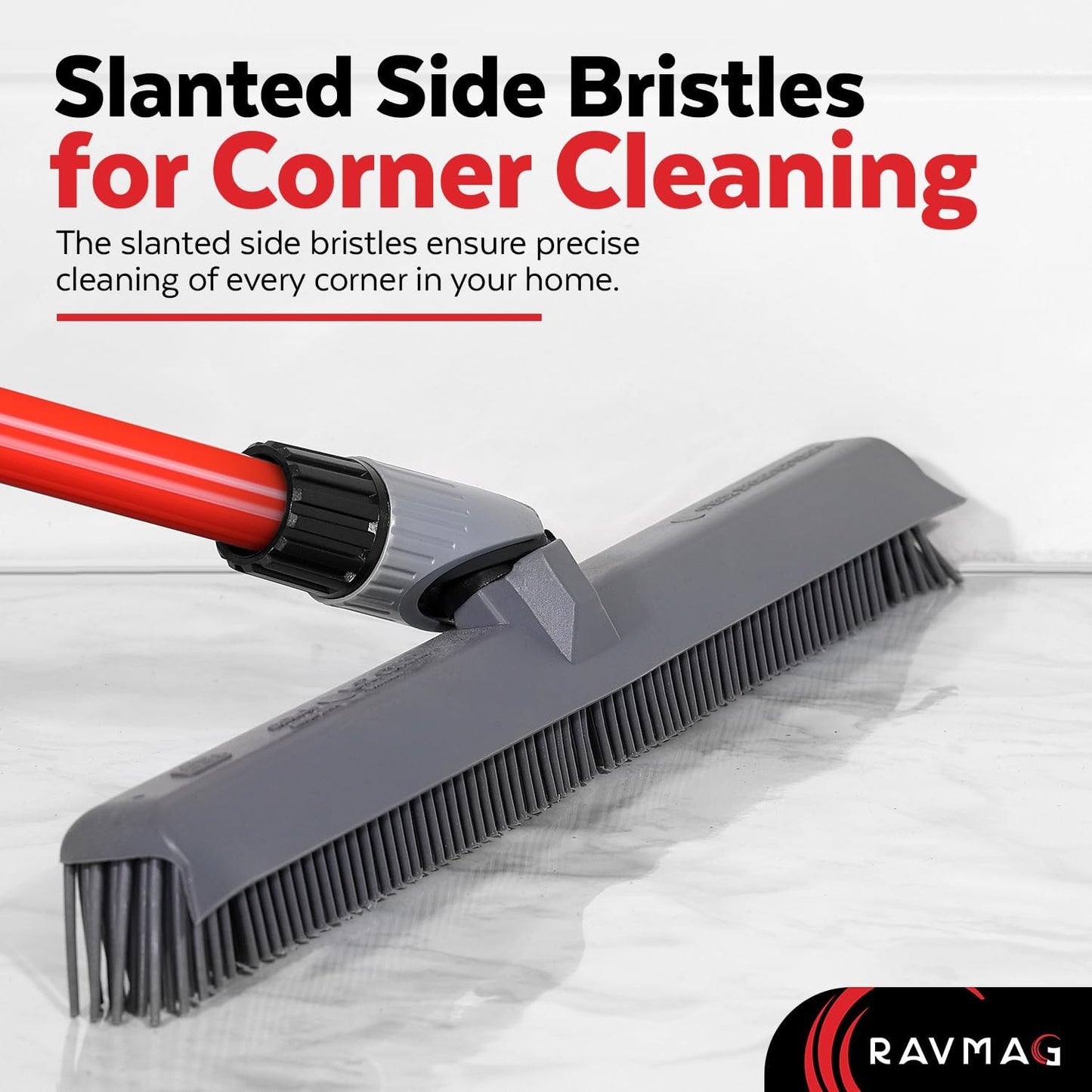 2-in-1 Silicone Broom and Squeegee - Swivel Head