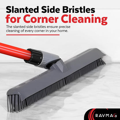 2-in-1 Silicone Broom and Squeegee - Swivel Head