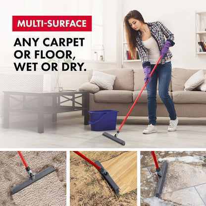 2-in-1 Silicone Broom and Squeegee - Swivel Head